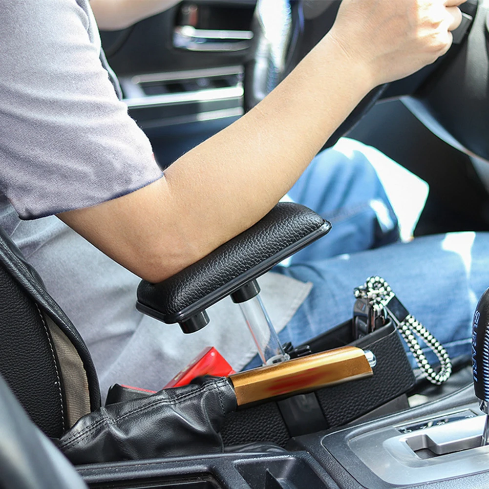 

Car Armrest Box Elbow Rest Pad Arm Rest Extender Universal Console Seat Gap Filler Storage Organizer Adjustable Height Support