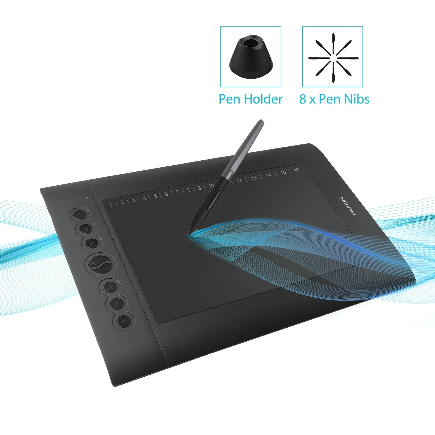 

Цифровой графический планшет ZUIDID для Huion H610 PRO V2, планшет для рисования с художественным дизайном, функция наклона, безбатарейный стилус, пла...