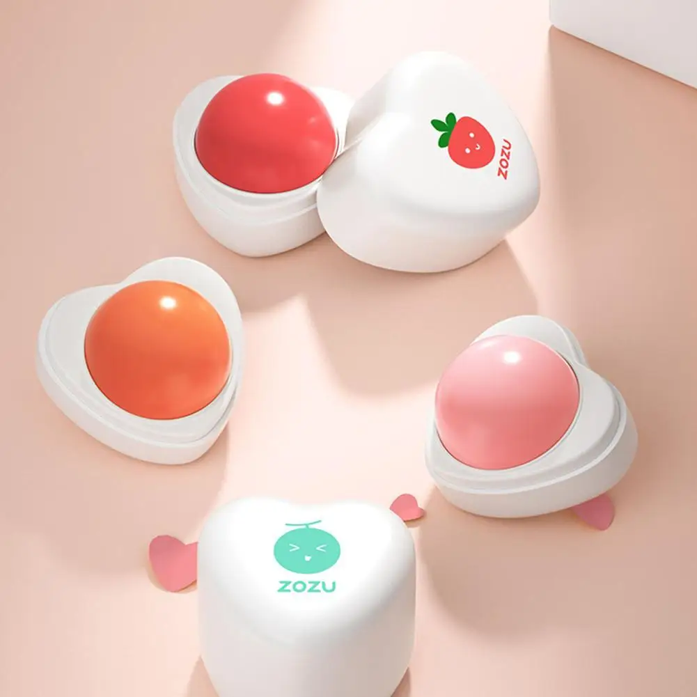 

Fresh Fruit Lip Balm Moisturizing Hydrating Heart Shape Products Repair Peach Beauty and Lip Balm Strawberry Lip Skin Care S2M6