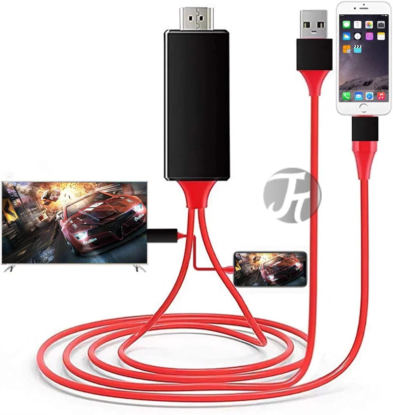 Адаптер Lightning/HDMI 4KHD для телефона/телевизора, совместимый с разъемом для синхронизации экрана, прямое подключение к HDTV/монитору/проектору