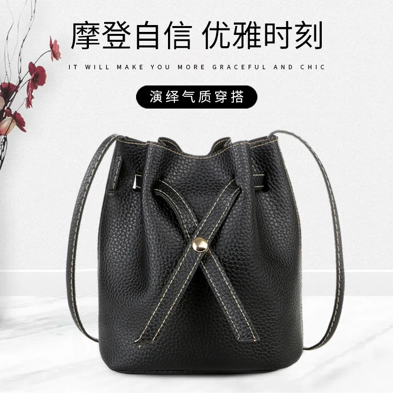 

New Handbags Women's Bags 2022 Korean Version of Solid Color Bucket Bags New Ladies Shoulder Bags In Spring and Summer