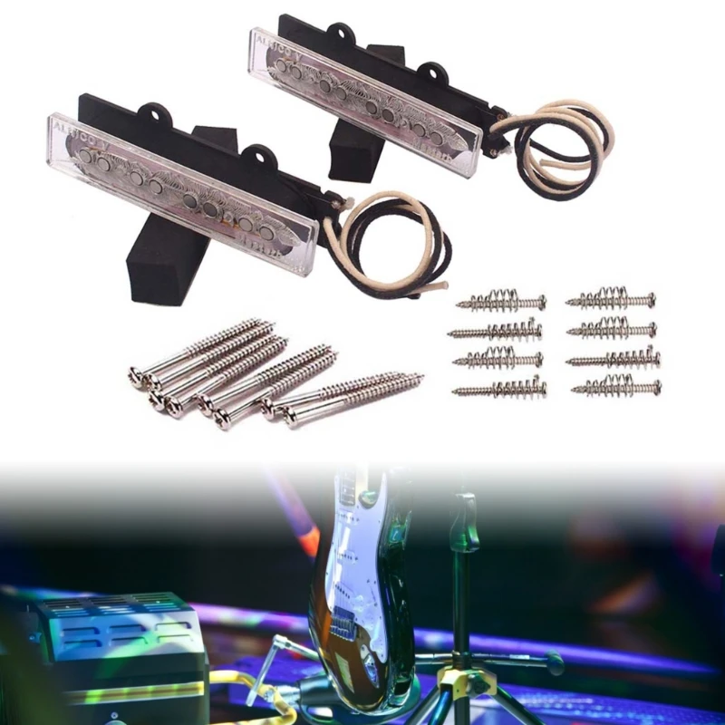 

Jazzes Bass Pickups with Mounting Springs & Screws Electric Guitar Replacements Drop Shipping