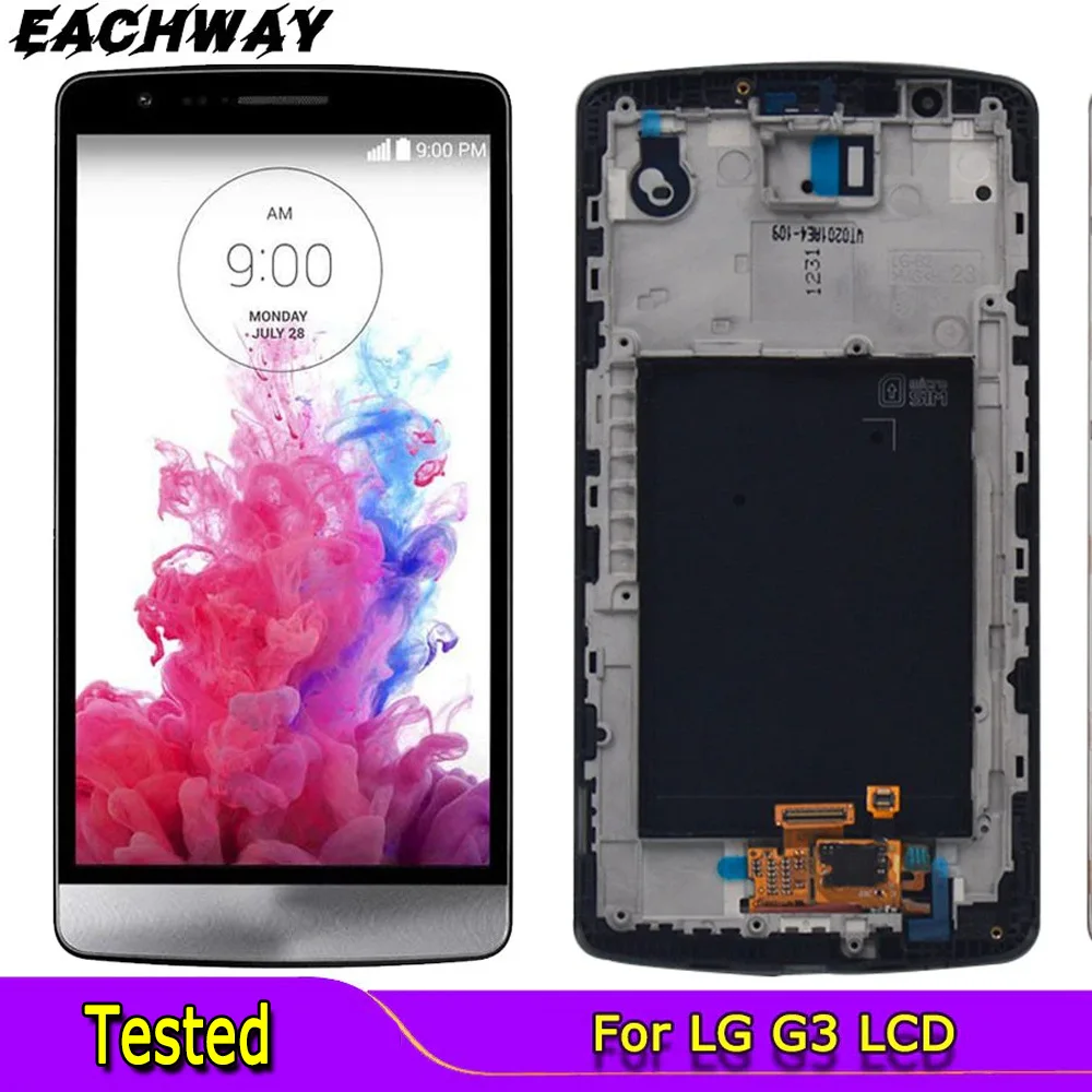 ЖК-дисплей с сенсорным экраном и дигитайзером для LG G3, экран для замены ЖК-дисплея LG G3, D850, D851, D855, черный, белый, золотой