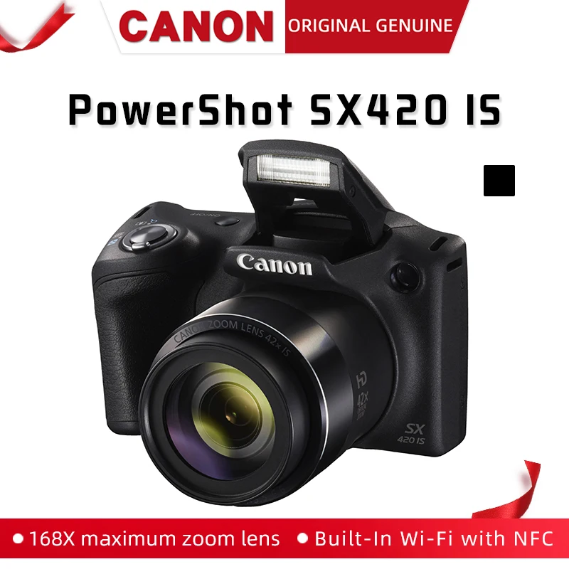 

PowerShot SX420 IS HD-камера с защитой от тряски для Canon 168x zoom дорожная Цифровая камера (черная)