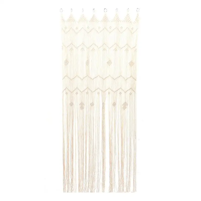 

Bohemian Handmade Macrame Curtain Bohemian Wedding Backdrop Cotton Rope Photo Backdrop Macrame Wall Hanging Tapestry 200x85cm