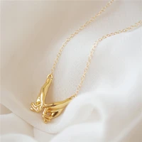 new creative hook promise good friend necklace female fashion personality hook pendant clavicle chain ladies necklace
