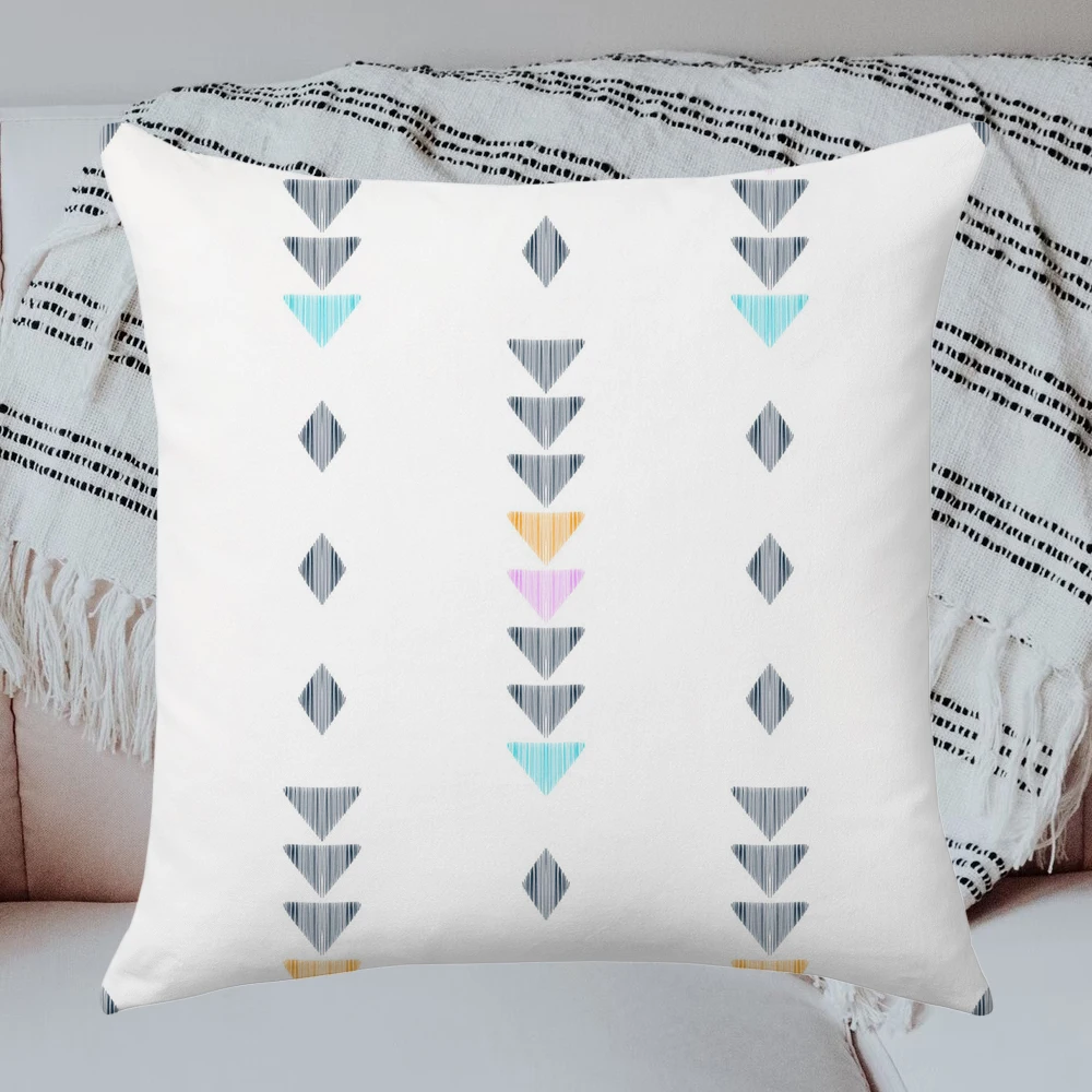 

Bohemian Striped Throw Pillow Cover 45x45cm Aztec Print Ethnice Style Southwestern Cushion Cover Home Decor Sofa Pillow Case