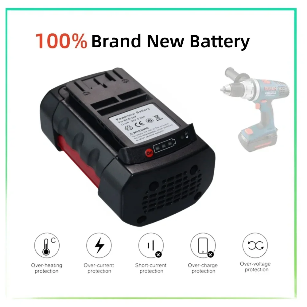 Литий-ионный аккумулятор 36 В 8000/10000 мАч для Bosch BAT810 BAT836 BAT840 GBH36V-LI