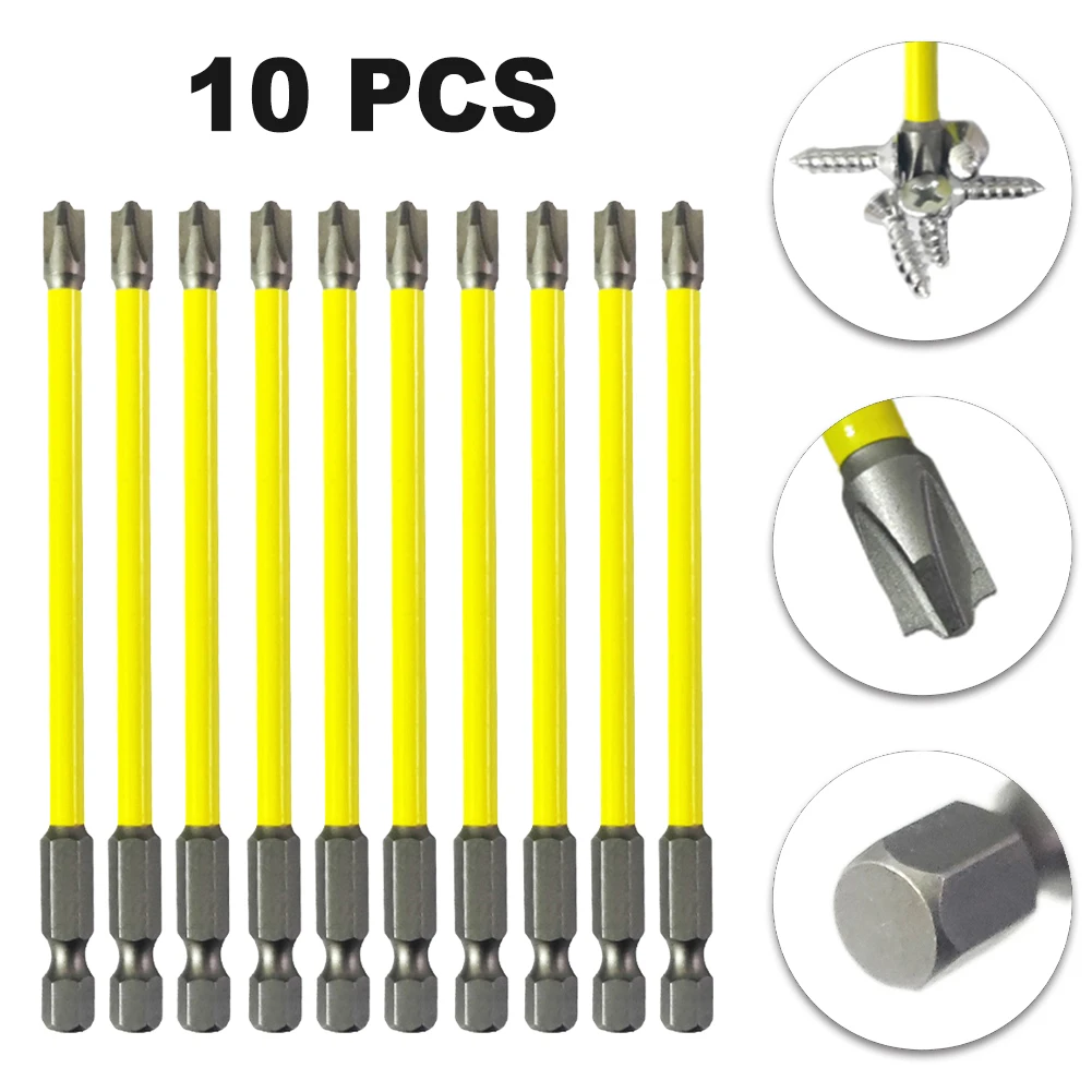 

Hand Tools Screwdriver Bits Home Screwdriver Bit Special Slotted Cross Yellow/Silver 110mm For Electrician FPH2