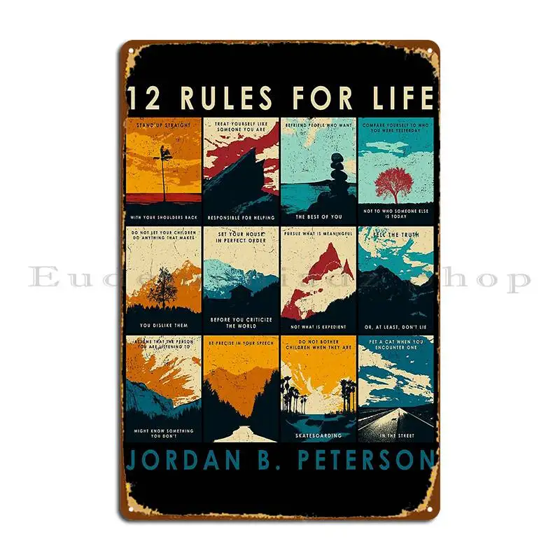 Джордан Питерсон мудрость tkподходящий металлический знак дизайн настенный