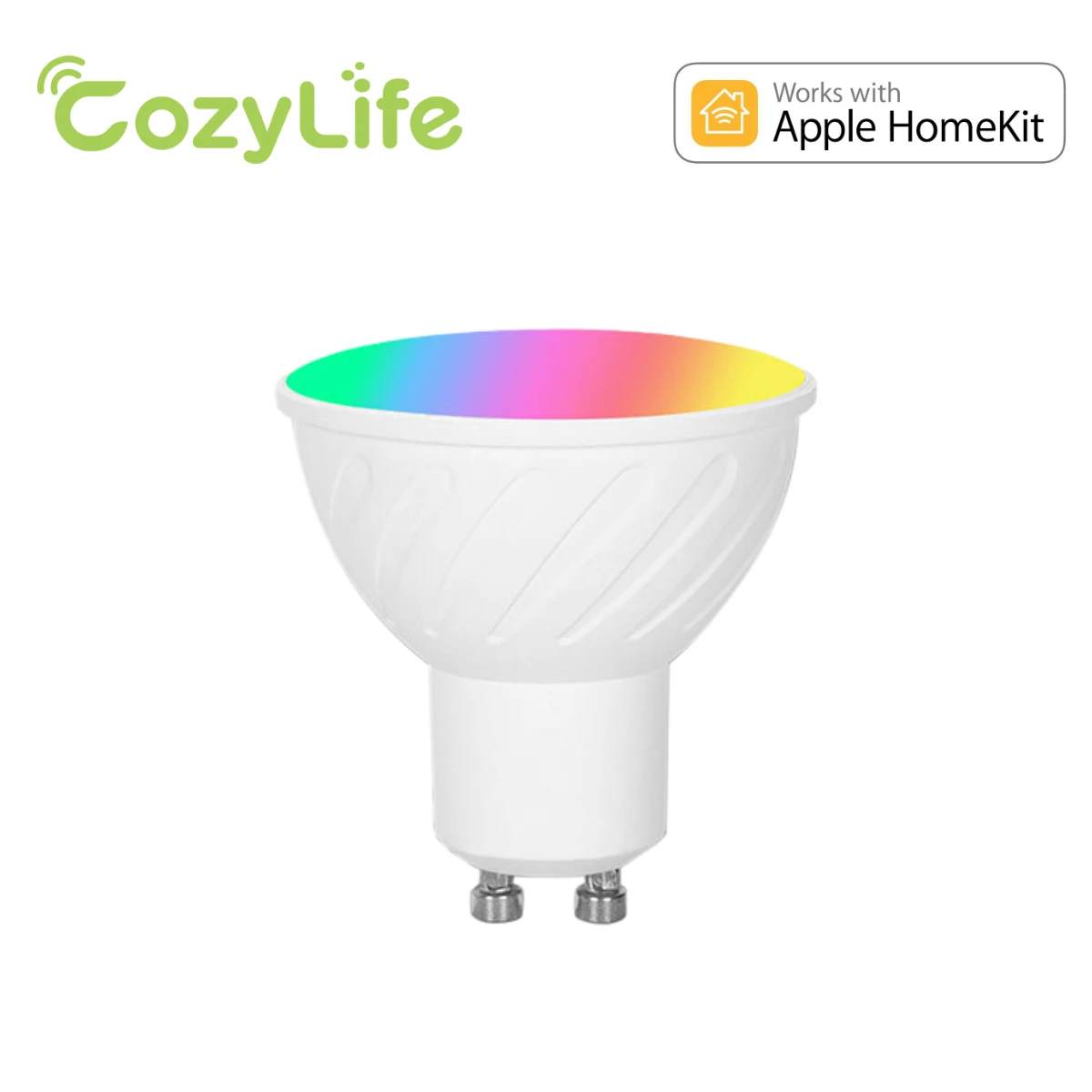 

CozyLife HomeKit GU10 WiFi Smart Spotlight RGB+WW+CW 5W LED Light Bulbs Dimmable Lamp Support Alexa Alice Apple Siri 110V 220V