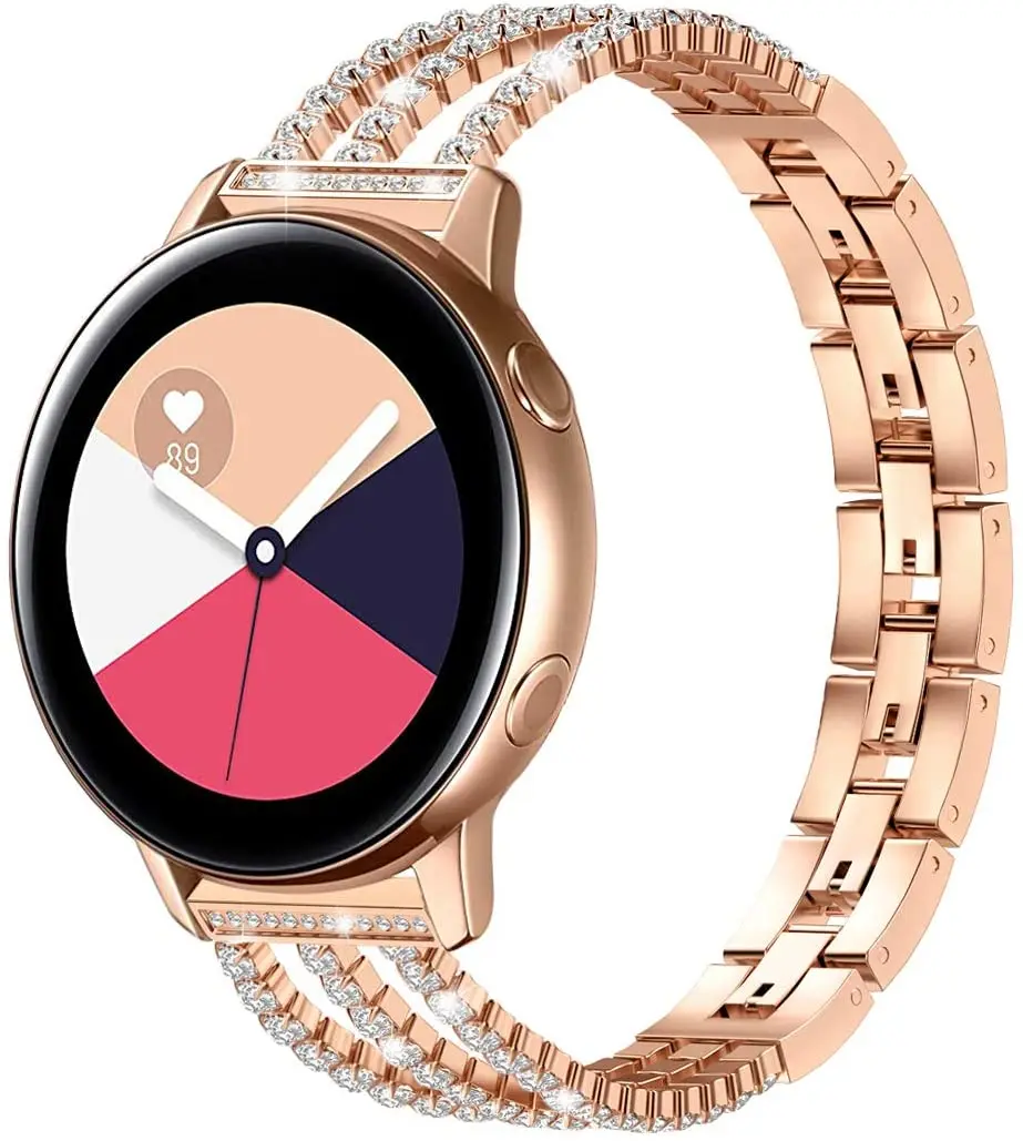 20 22mm Women Watch Strap for samsung galaxy watch active 2 44mm 40mm bracelet for galaxy watch 46mm 42mm s3 huawei gt 2e strap