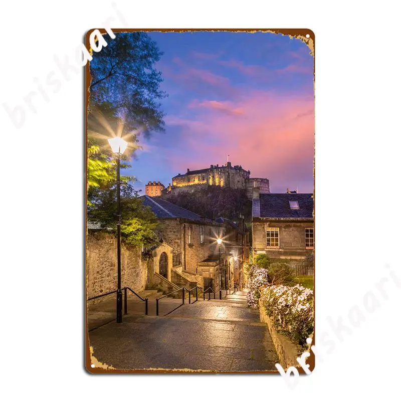

Эдинбургский замок закат металлический плакат клубный бар плакаты Настенная роспись создание оловянного знака плакат