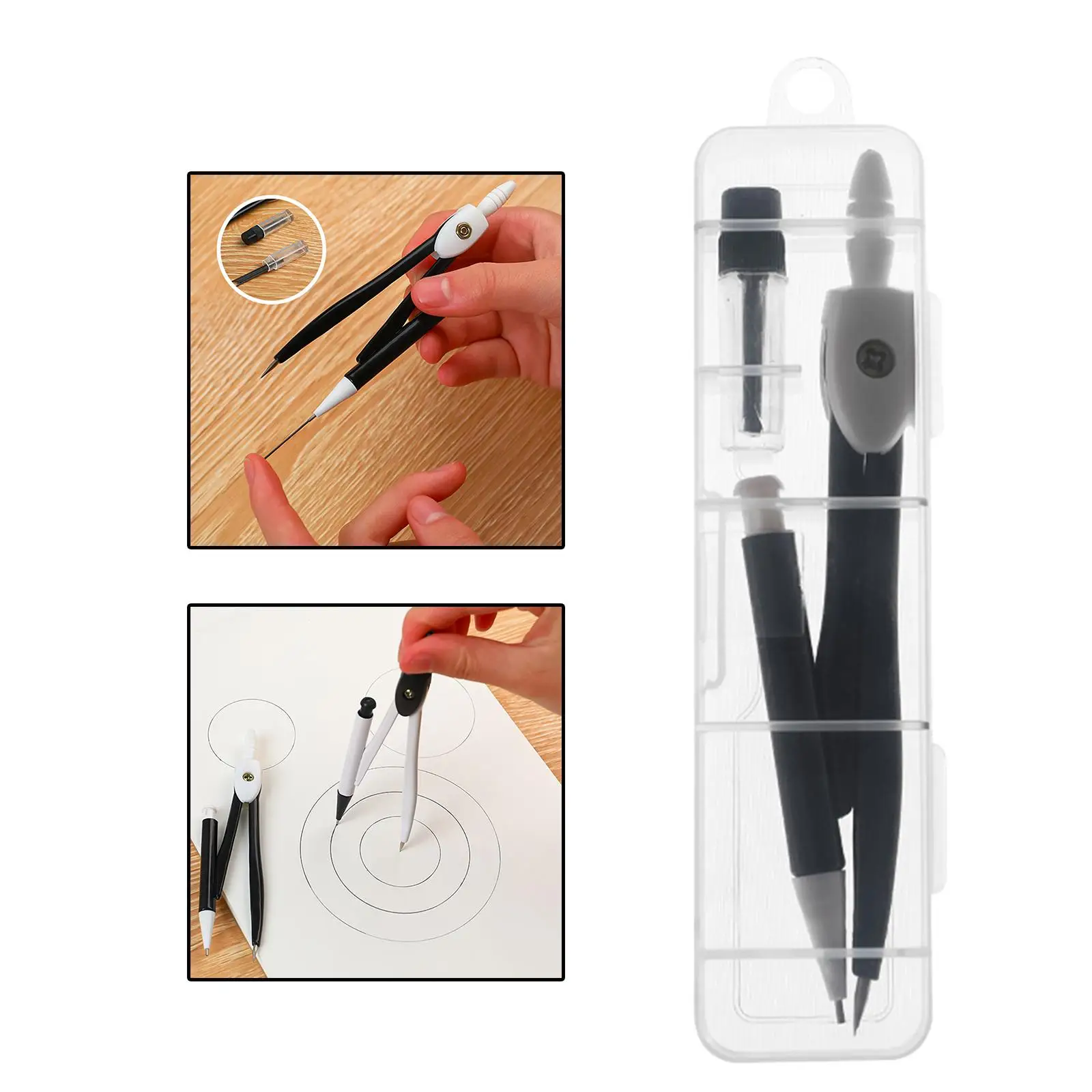 Professional Metal Compasses with Storage Case Mechanical Pencil Refill for School Office Stationery Supplies |