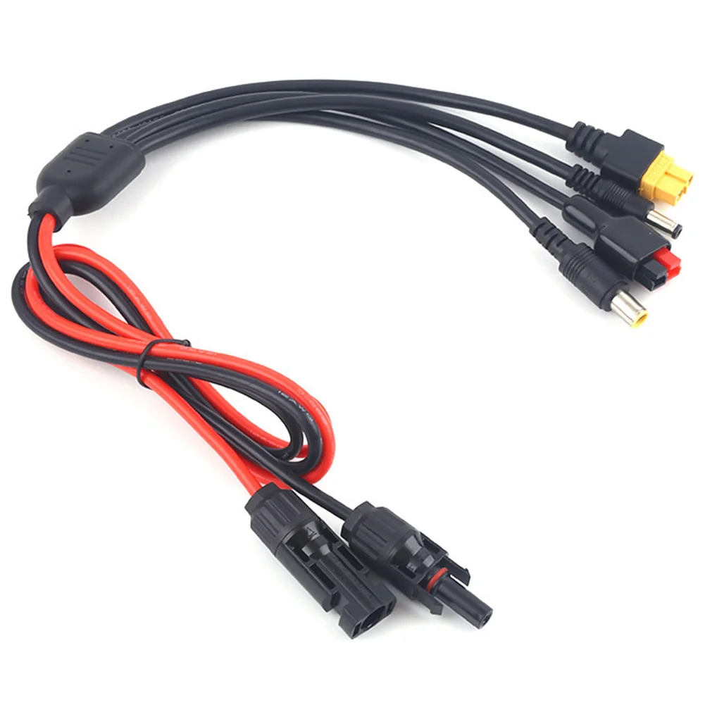 Адаптеры для разъема солнечной панели 4-в-1 Кабель зарядки батареи XT60/DC5521/7909