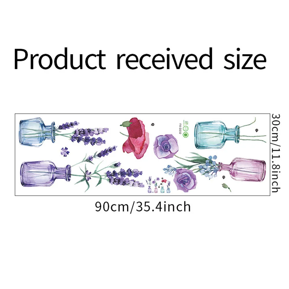 

Color Vase Lavender Self Adhesive Wall Stickers Home Living Room Decoration For Living Room Kitchen