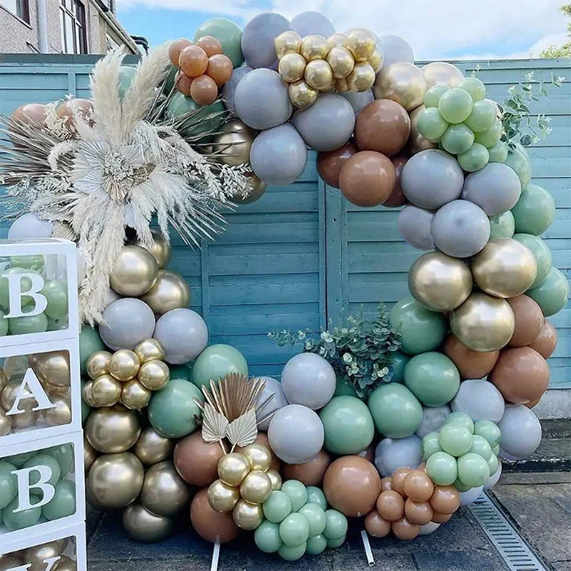 

Green Balloon Garland Arch Kit Wedding Birthday Party Decoration Confetti Latex Balloons Gender Reveal Baptism Baby Shower