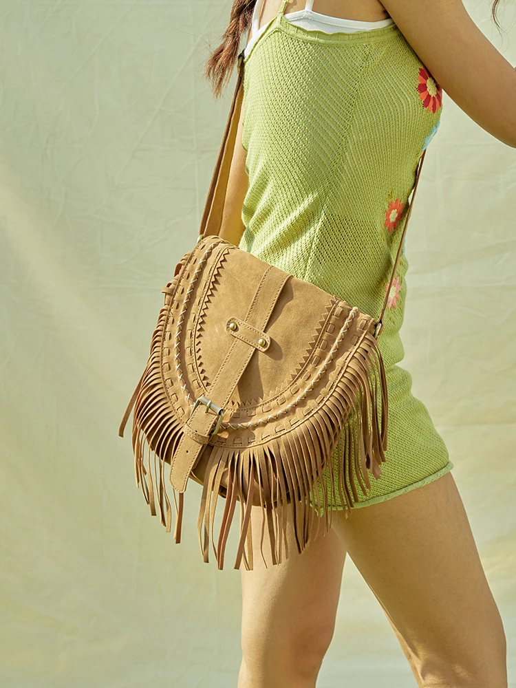 

2022 модная женская сумка, новейшая Высококачественная сумка с кисточками, Женская вместительная сумка-мессенджер на одно плечо, сумки через ...