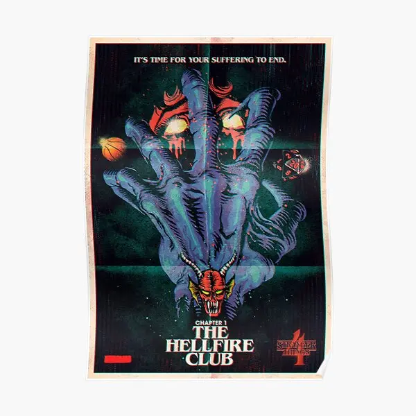 

Stranger Things Season 4 fire Club C Poster Print Picture Room Decoration Modern Home Art Wall Mural Painting Decor No Frame
