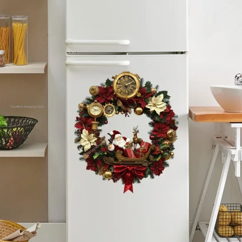 MOONBIFFY 3D Санта-Клаус наклейка на стену