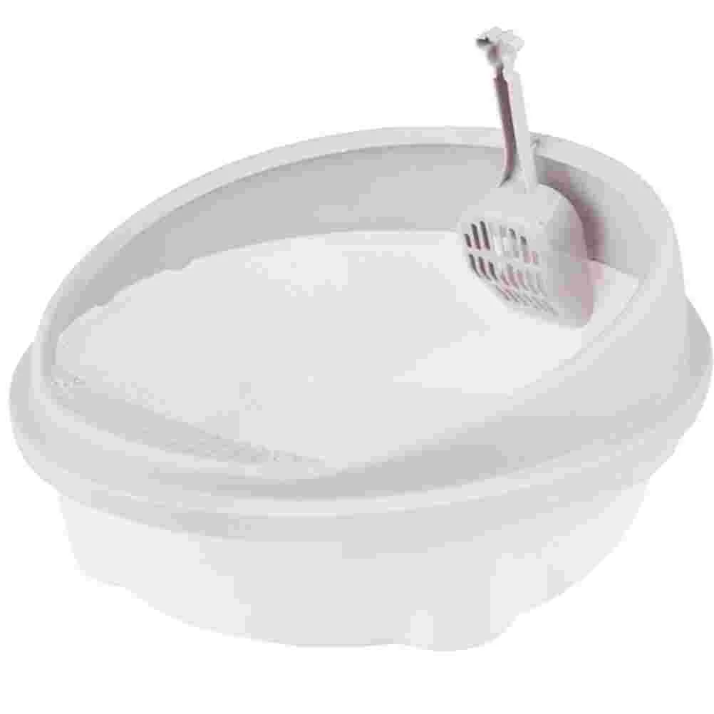 

Pet Bins Semi Enclosed Cat Toilet Supply Kitten Litter Plastic Large Capacity Travel Clean