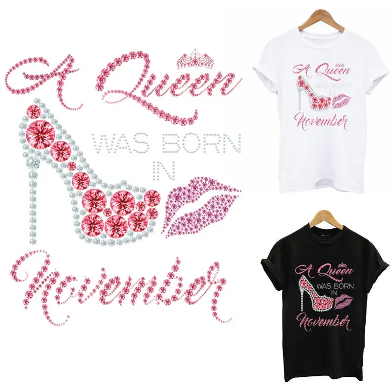 

DIY Washable Heat Transfer Loving Iron on Patches Women T-Shirt Hoodies Decoration Pink Heels Thermal Patches for Clothes