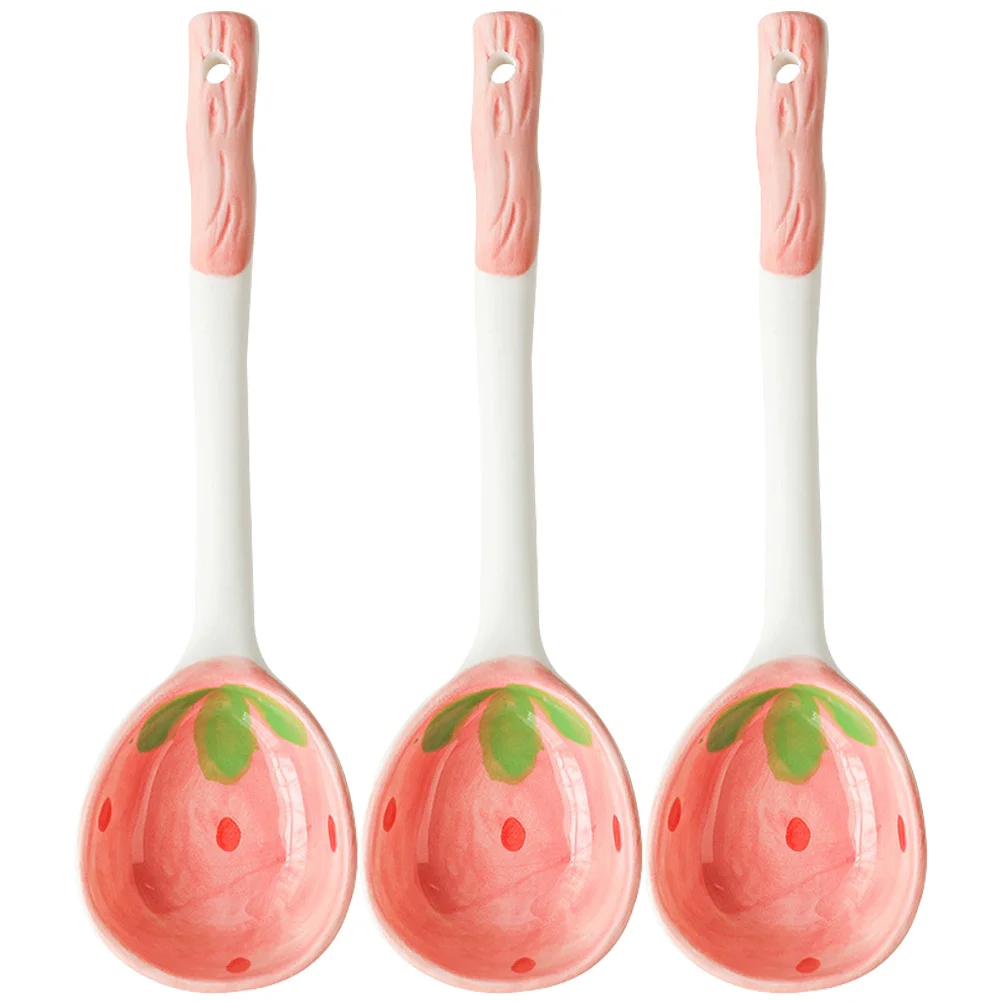 

3Pcs Japanese Soup Spoons Espresso Spoons Chinese Soup Spoons Cereal Spoon for Cooking Restaurant Kitchen