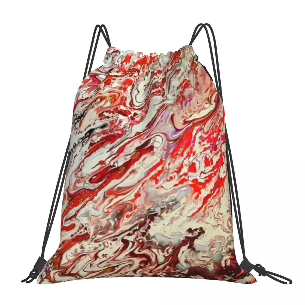 

Strawberry Drizzle Backpacks Casual Portable Drawstring Bags Drawstring Bundle Pocket Sundries Bag Book Bags For Travel School