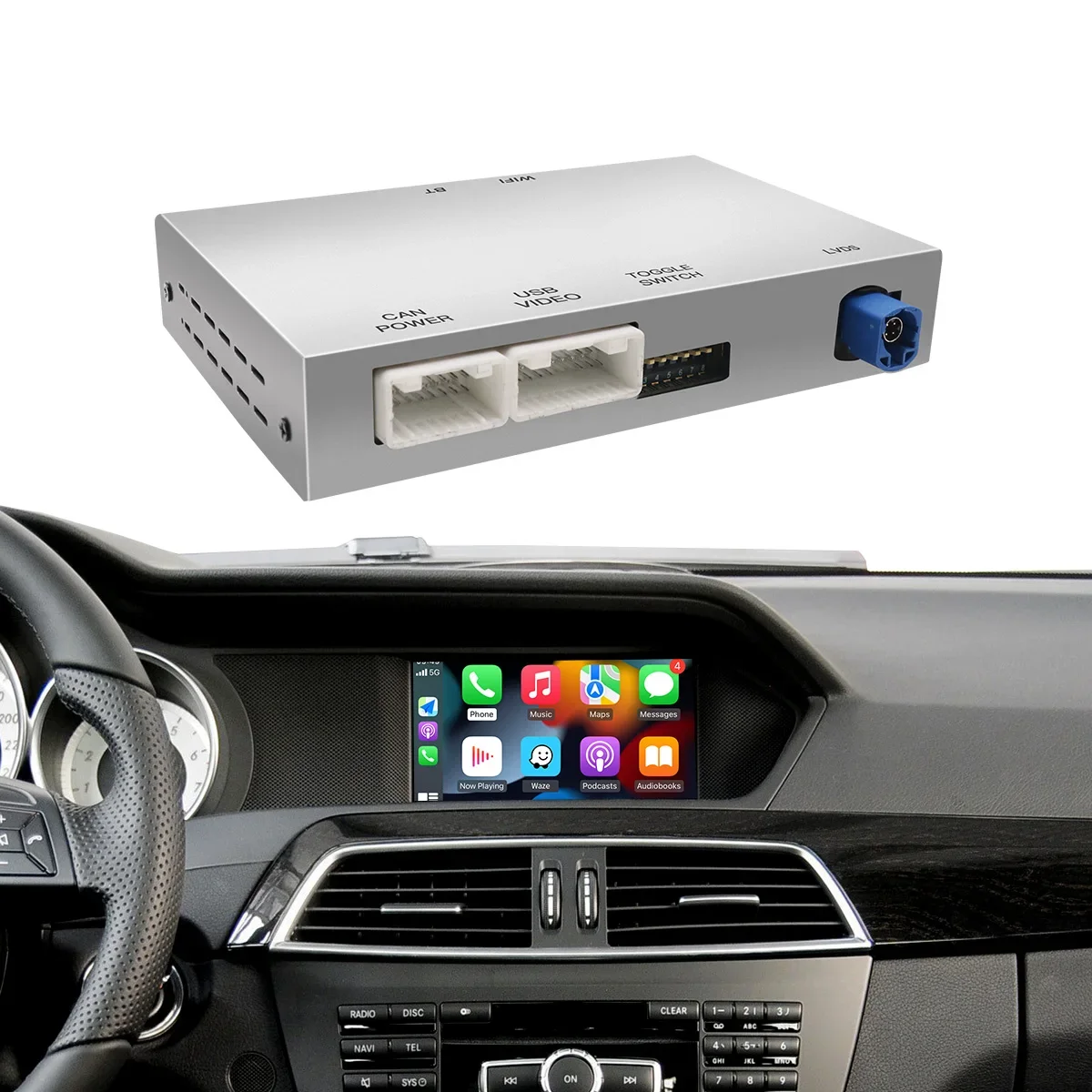 AUTOABC-Wireless CarPlay для Android Auto Mercedes A B C E CLA CLS GLA GLK SLK ML Sprinter NTG4.5 5.0W204 W176 декодер