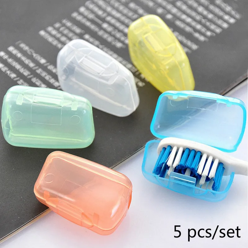 

4/5 Pcs/set Storage Boxes Portable Toothbrushes Head Cover Holder Travel Hiking Camping Brush Cap Case Storage Boxes for Home
