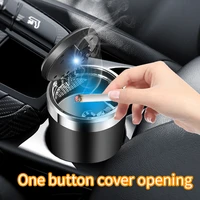 portable led smoke car ashtray cigarette light indicator car cup holder metal liner high flame retardant automotive ashtray