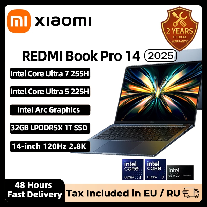 Ноутбук Xiaomi REDMI Book Pro 14 2025 Ultra 7 255H/Ultra 5 225H Intel ...