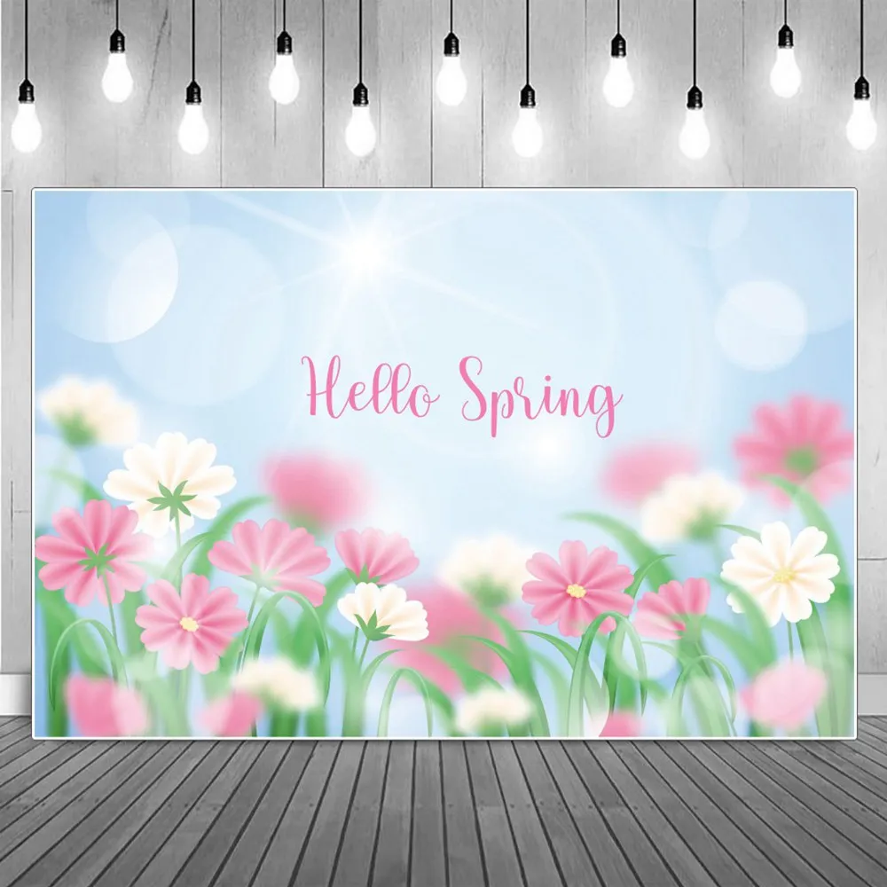 

Floral Flowers Photography Backdrops Spring Birthday Decoration Custom Ikebana Sun Light Spot Home Party Studio Photo Background