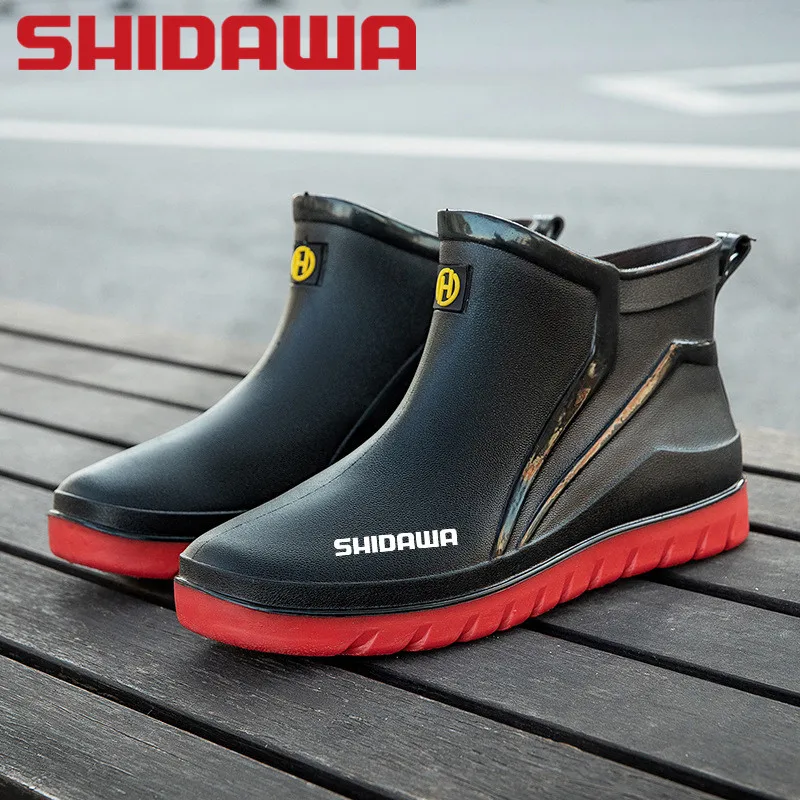 

Мужские ботинки для рыбалки, летние водонепроницаемые резиновые ботинки, обувь для кемпинга и воды, зимняя мужская теплая плюшевая уличная ...