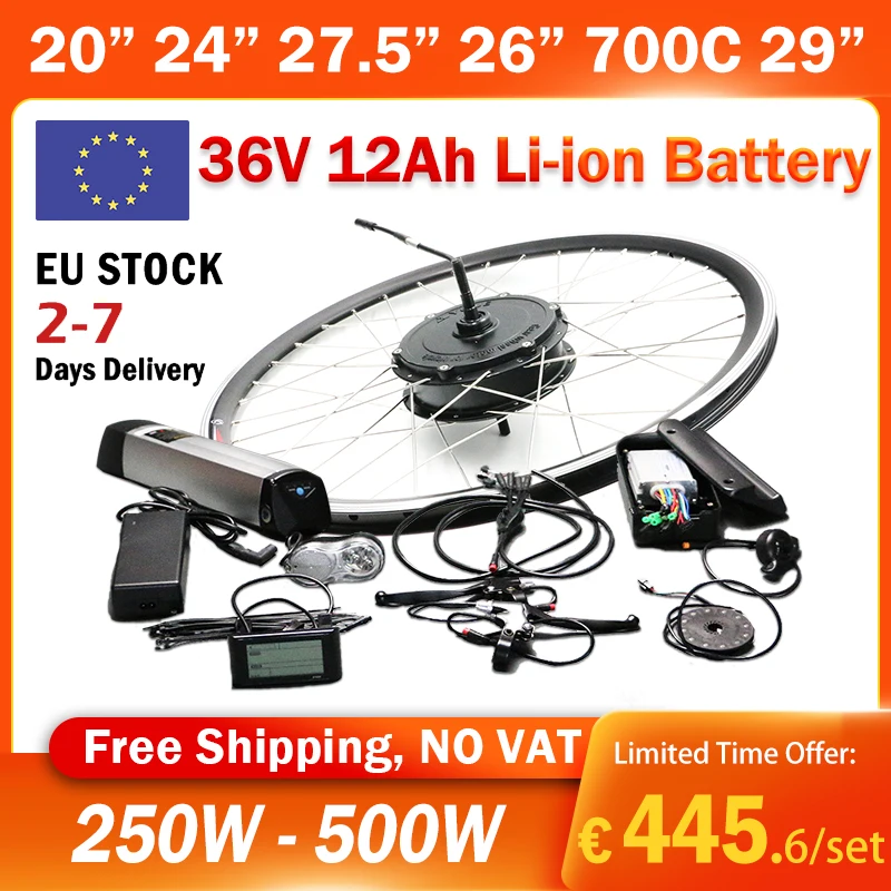 

Комплект для электровелосипеда, 36 В, 500 Вт, 36 В, 12 Ач