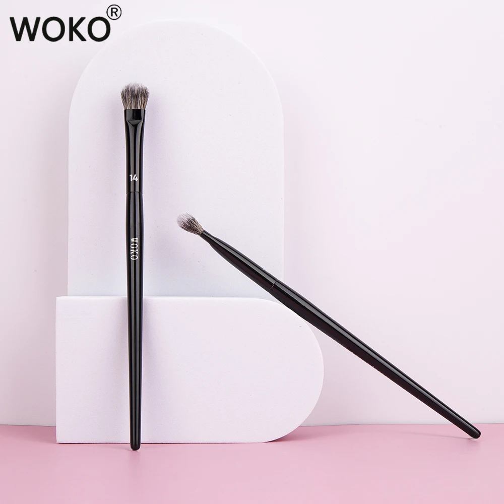 

Pro 14 Makeup Eyeshadow Brushes Pro Shadow Brush Eye Blending Makeup Brushes Synthetic Hair Professional Eye Makeup Brushes