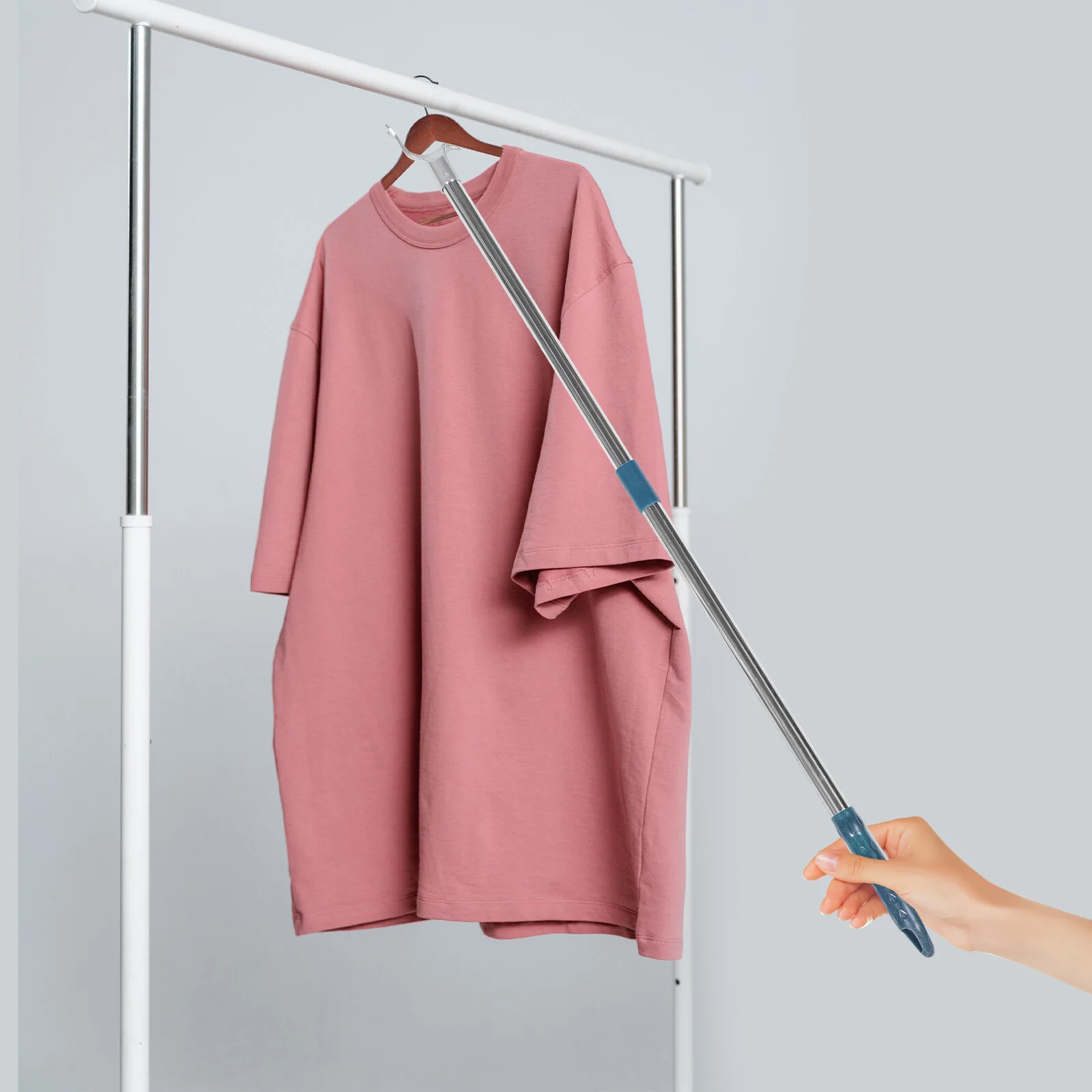 

The Stick Clothes Drying Rod Ceiling Reaching Pole Household Detachable Clothesline