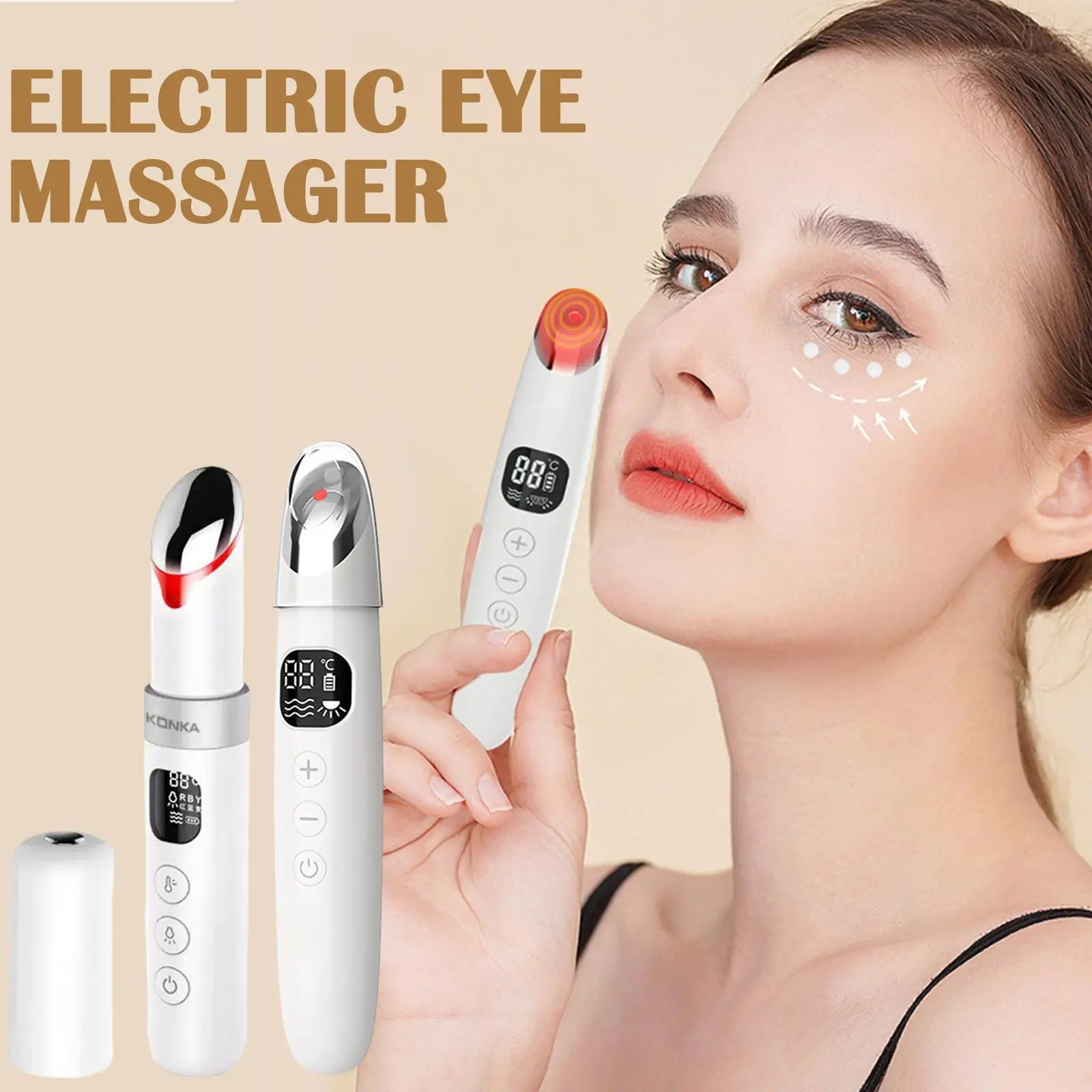 

Electric Eye Massager EMS Eye Skin Lift Anti Age Wrinkle Massage Vibration Care Therapy Skin 45℃ Hot Photo Tool Eyes Relax M1O7