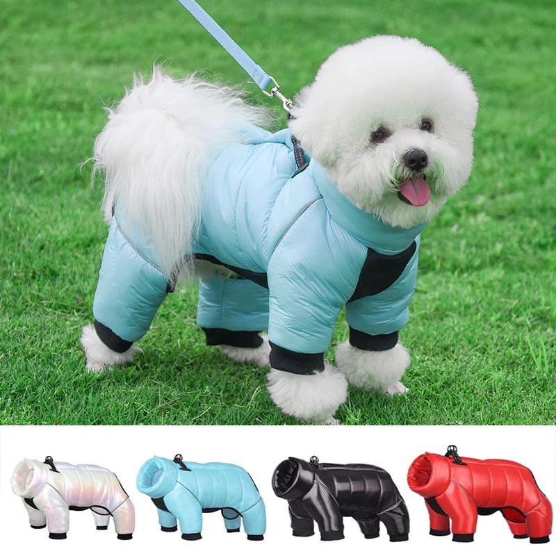 

Зимняя Женская водонепроницаемая пуховая куртка для щенков, легкий уличный светильник для маленьких собак, светоотражающий