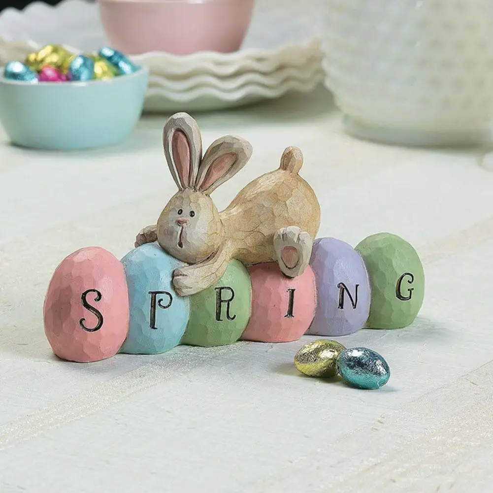 

Easter Spring Bunny Tabletop Ornament Cute Craft Rabbit Decor Festive Valentines Decoration Day Supplies Christmas Home Fig J9w3