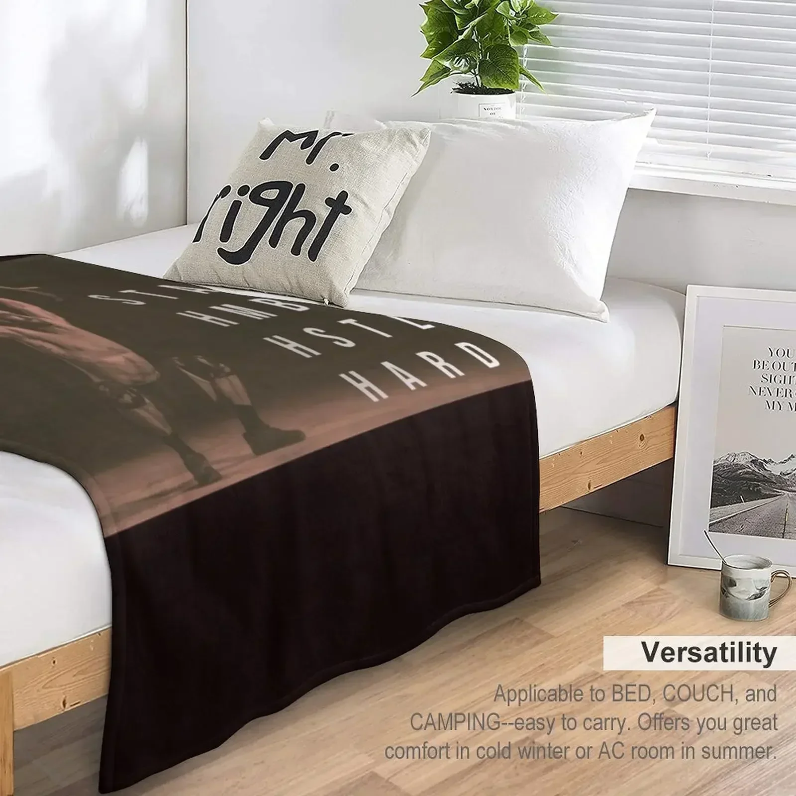 Богатая Froning - CrossFit Stay Humble. Hustle Hard. SHHH Одеяло из фланелевой ткани винтажные детские