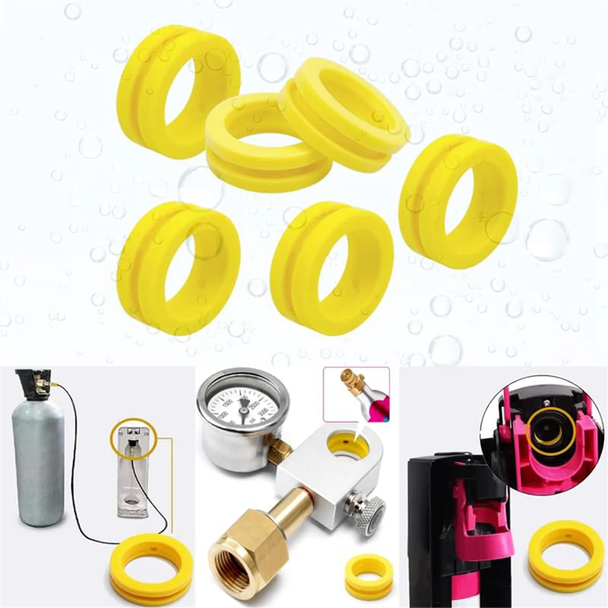 6 шт. уплотнительные кольца для машины газировки CO2 замена цилиндра прокладки