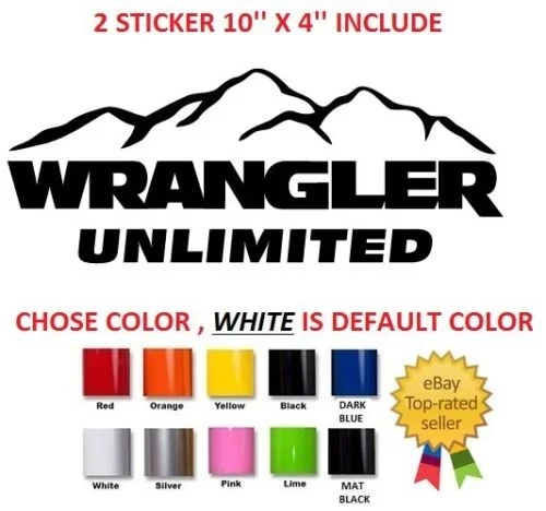 

Наклейки для Jeep 2X10 "2006-2012 Wrangler Unlimited Decal