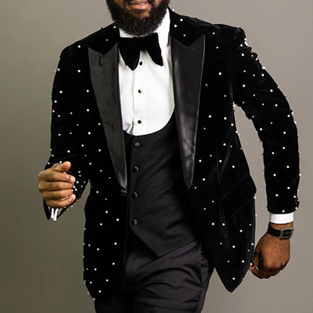 

Модный мужской блейзер с длинными рукавами, принтом в горошек, карманами и отворотами