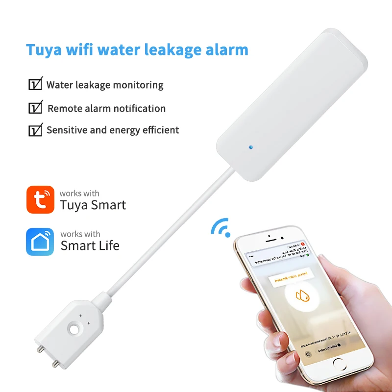 

Zigbee Smart Water Leak Alarm APP Push Water Flood Detector Tuya Verflow And Full Water Sensor Home Security System
