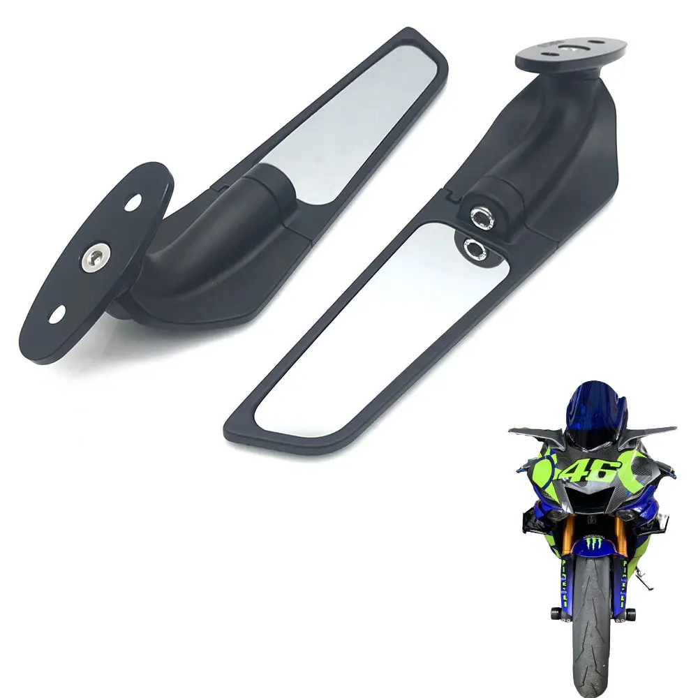 

Мотоциклетные зеркала, левое и правое, модифицированное ветровое крыло, Регулируемые вращающиеся детали заднего вида для GSXR600 GSXR750 GSXR1000 ...