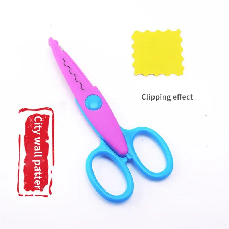 

Portable Diy Decorative Scissor Children Kids Childrens Scissors Lace Cutting Creativity Curved Edges Hand Scissors Household