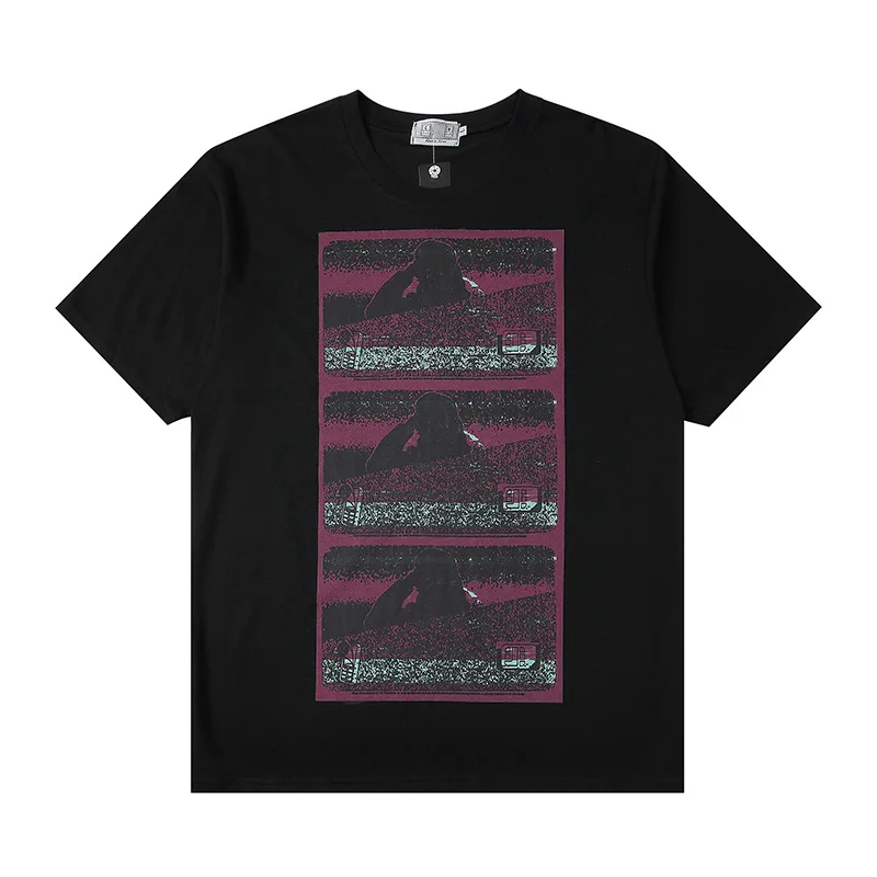 

Мужская и женская футболка CAVEMPT C.E, футболка с рисунком фоторамки 1:1, пуловер CAVEMPT C.E, Топ