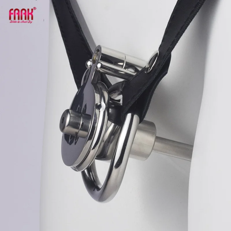 

FAAK Strapon Chastity Device Penis Lock Cock Cage Urethral Catheter Internal Extrusion Penis Ring BDSM Sex Toys