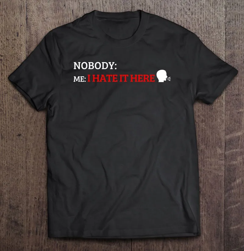 

Футболка мужская оверсайз с надписью «I Hate It Here»